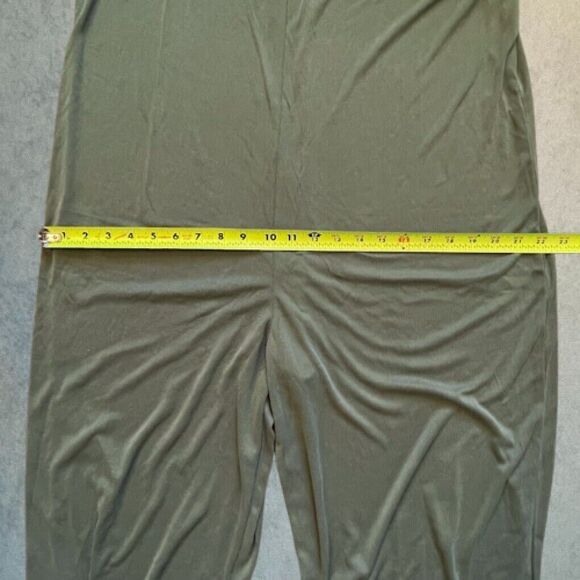 Marine Layer Luxe Rib Jumpsuit Womens Size XL Green Ankle Wide Leg Romper NEW! - Picture 12 of 15